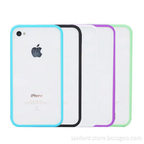 Hybrid Cases for iPhone 5S, Made of TPU and Acrylic, Solid Color Frame